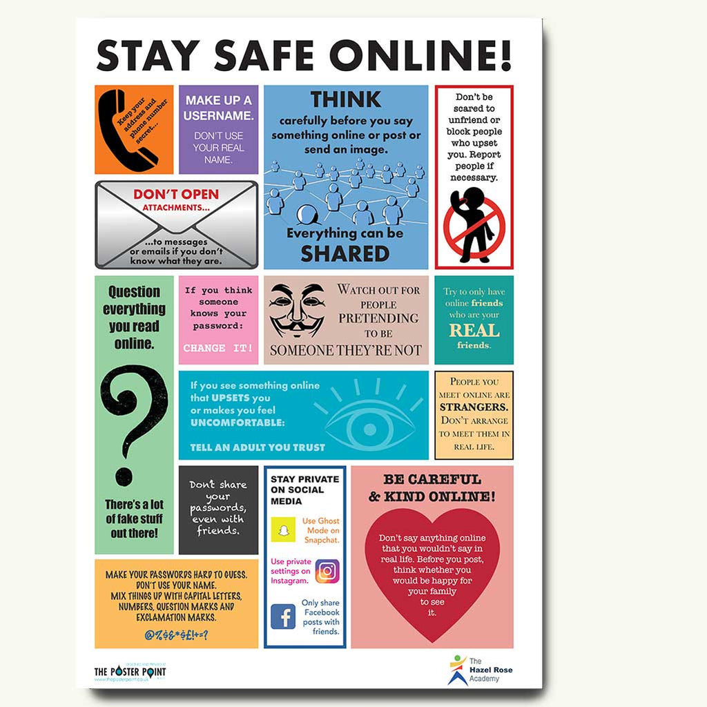 Internet safety poster with logo