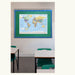 World map poster on wall